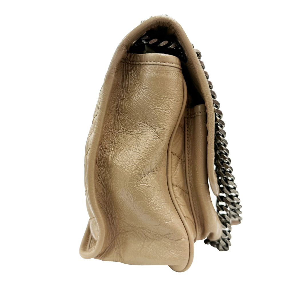 SAINT LAURENT Niki Chain Shoulder Bag Leather Beige - Picture 2 of 11